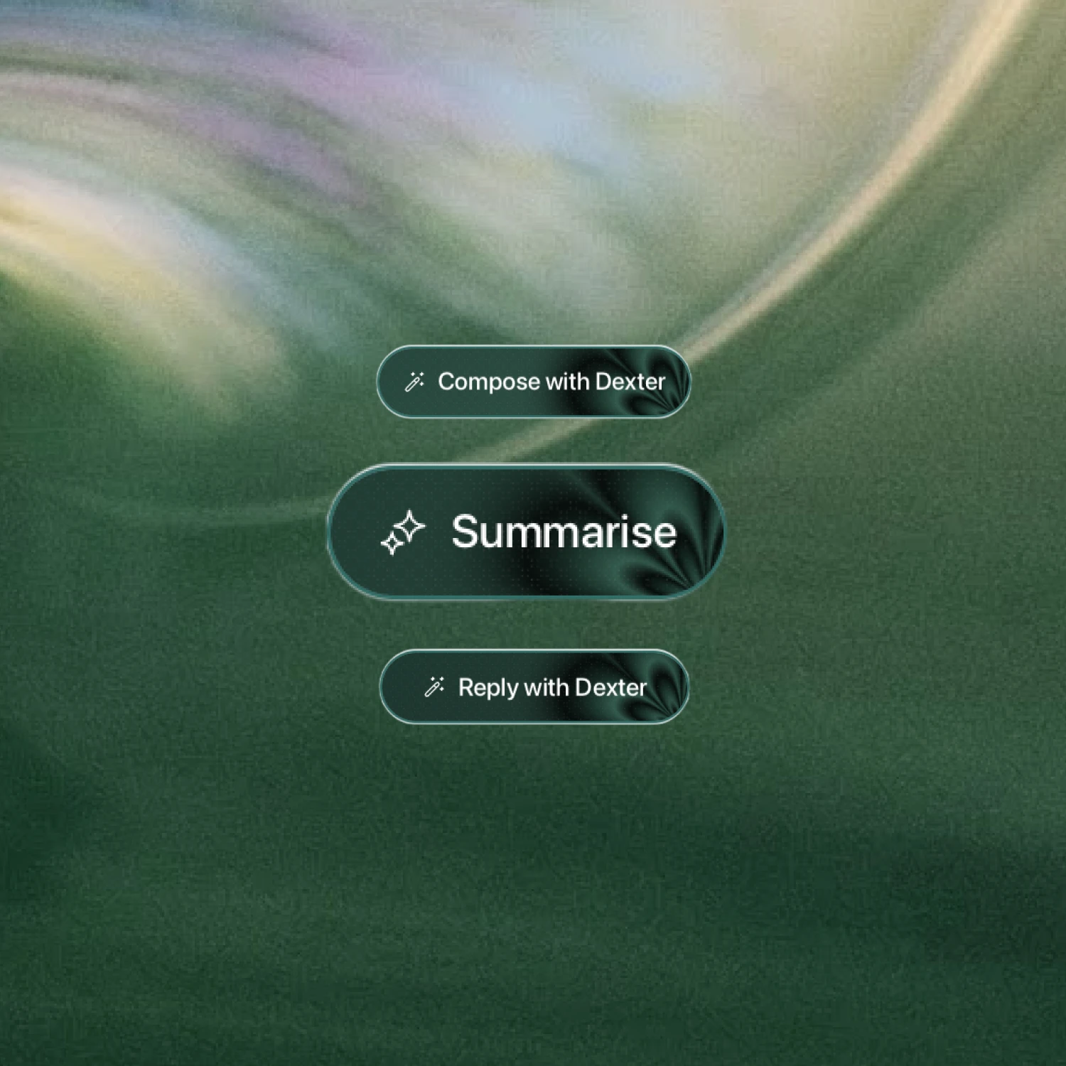 Compose with Dexter, Summarise and Reply with Dexter controls